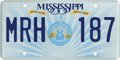 MS license plate MRH187