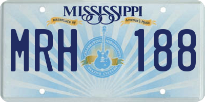 MS license plate MRH188