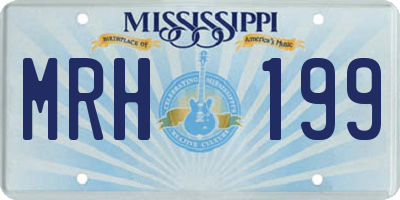 MS license plate MRH199