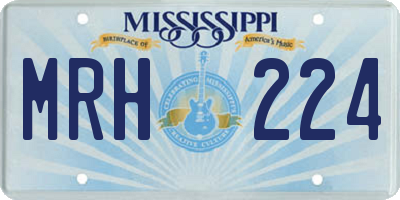 MS license plate MRH224