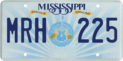 MS license plate MRH225