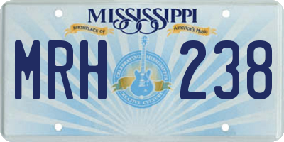 MS license plate MRH238