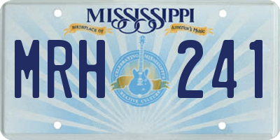 MS license plate MRH241