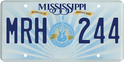 MS license plate MRH244