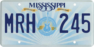 MS license plate MRH245
