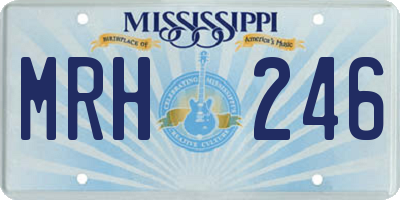 MS license plate MRH246