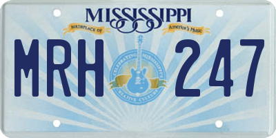 MS license plate MRH247