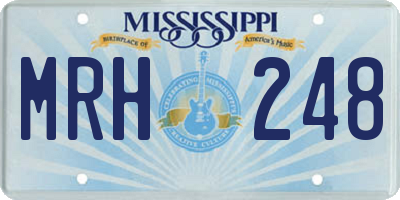 MS license plate MRH248