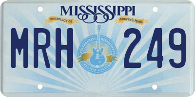 MS license plate MRH249