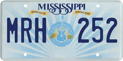 MS license plate MRH252