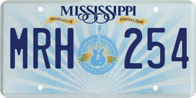 MS license plate MRH254