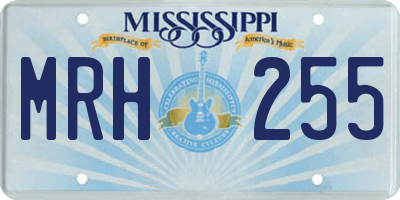 MS license plate MRH255