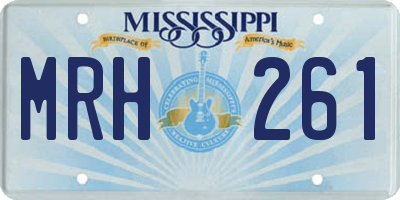 MS license plate MRH261