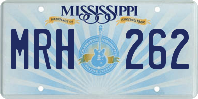 MS license plate MRH262