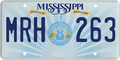 MS license plate MRH263