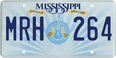 MS license plate MRH264
