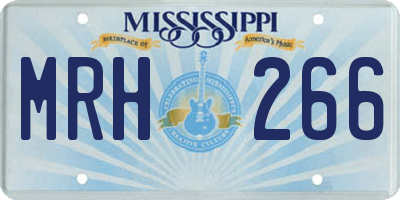 MS license plate MRH266