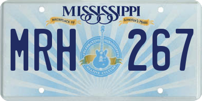 MS license plate MRH267