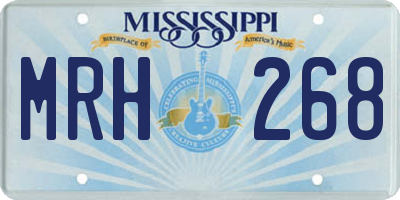 MS license plate MRH268