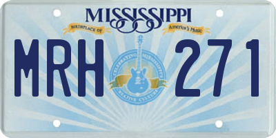 MS license plate MRH271