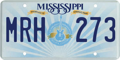 MS license plate MRH273