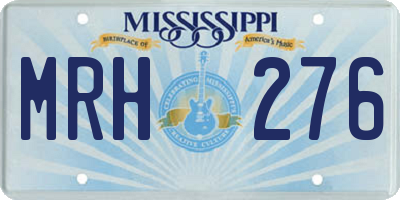 MS license plate MRH276