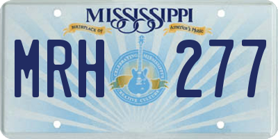 MS license plate MRH277