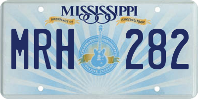 MS license plate MRH282