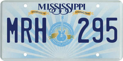 MS license plate MRH295