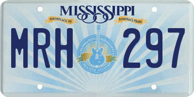 MS license plate MRH297