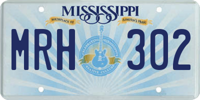 MS license plate MRH302
