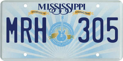 MS license plate MRH305