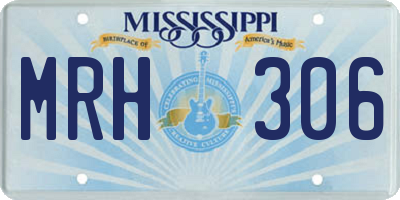 MS license plate MRH306