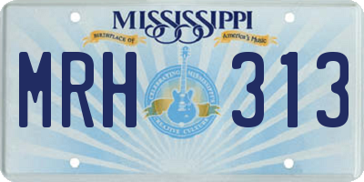 MS license plate MRH313