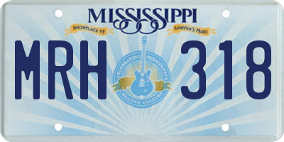 MS license plate MRH318
