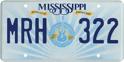 MS license plate MRH322
