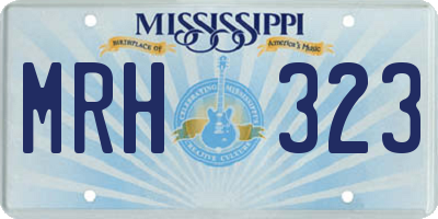 MS license plate MRH323