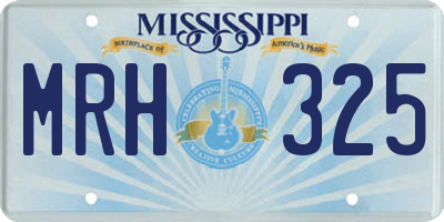 MS license plate MRH325