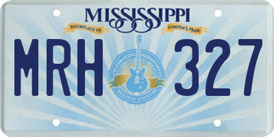 MS license plate MRH327