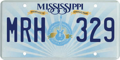 MS license plate MRH329
