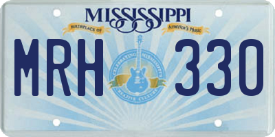 MS license plate MRH330
