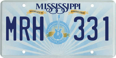 MS license plate MRH331