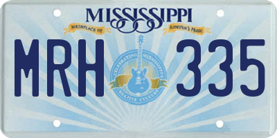 MS license plate MRH335