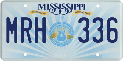 MS license plate MRH336