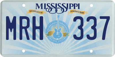 MS license plate MRH337
