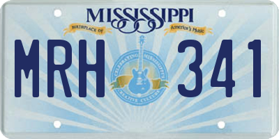 MS license plate MRH341