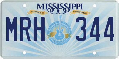 MS license plate MRH344