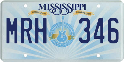 MS license plate MRH346