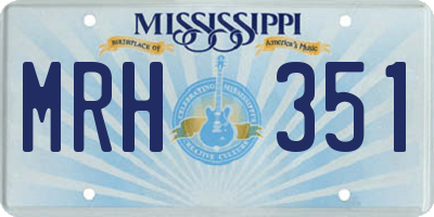 MS license plate MRH351