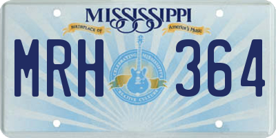 MS license plate MRH364